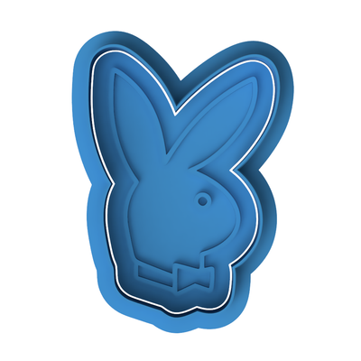 Bunny with Bow Tie Cookie Cutter and Embosser | Y2K Bachelorette Party Cookie | Adult Theme