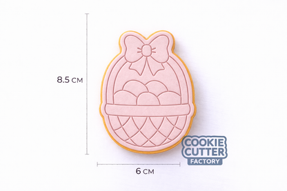 Easter Egg Basket with Bow Cookie Cutter and Embosser Set – Easter Collection