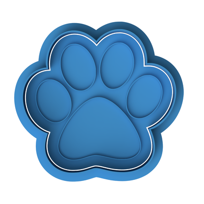 Paw Print Cookie Cutter and Embosser Set – Puppy Dog and Cat Party Baking Tool
