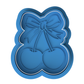 Cherry Bow Cookie Cutter and Embosser Stamp Cute Retro Fruit