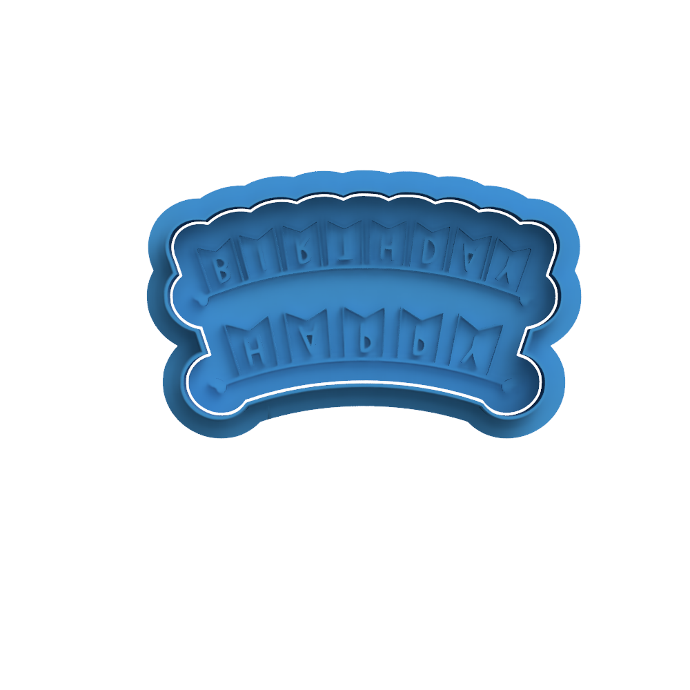 Happy Birthday Bunting Banner Cookie Cutter and Embosser Set