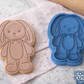 Cute Floppy Ear Bunny with Bow Cookie Cutter and Embosser Stamp | Easter Rabbit, Baby Shower, Woodland Animal