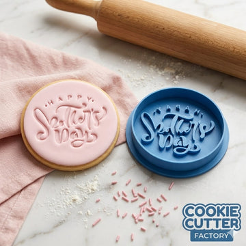 Happy Mother's Day Artistic Script Round Cutter and Embosser Set