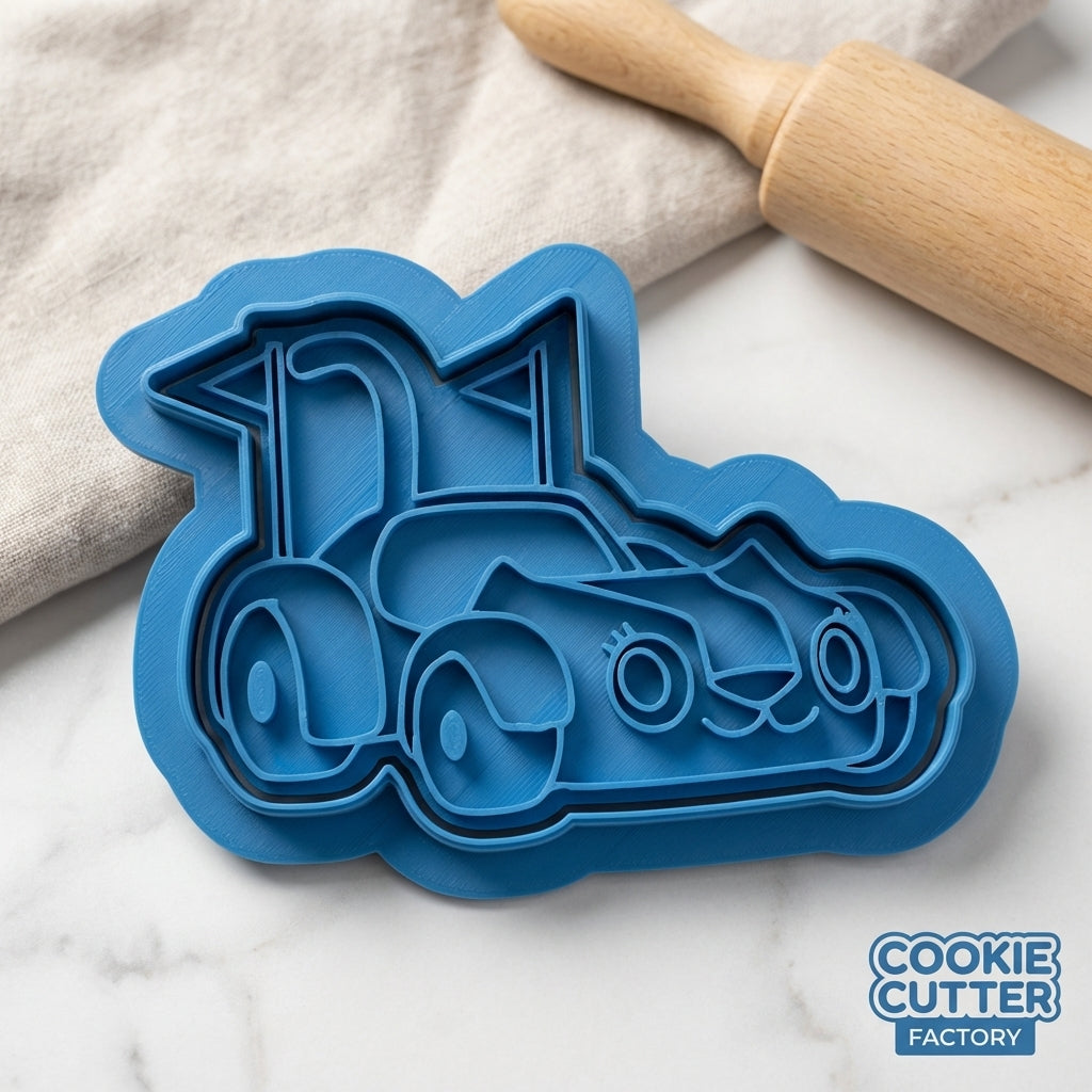 Cat Character Cookie Cutter & Embosser Stamps Set - Animated Adventure Theme  kids tv movie