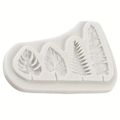 Tropical Leaves Silicone Mold - Palm, Turtle, and Leaf Designs