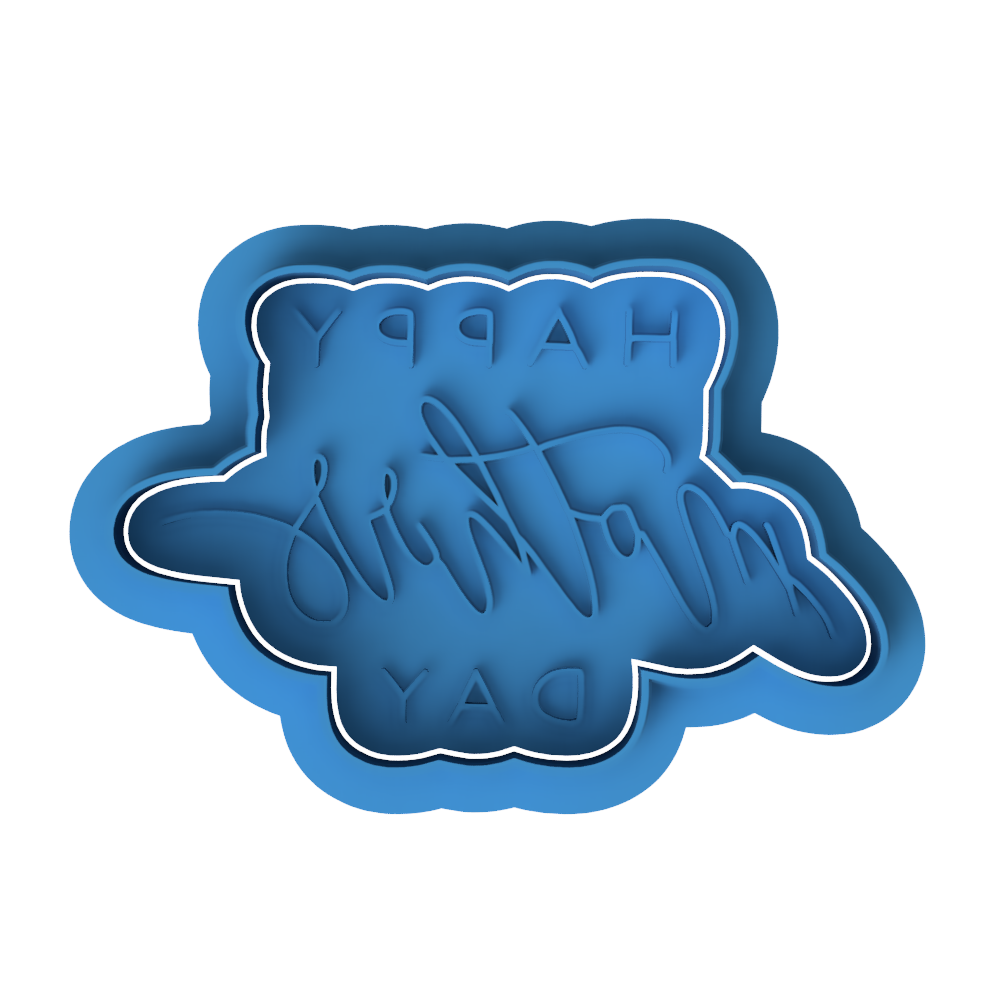 Happy Mother's Day Script Mother's Day Cookie Cutter and Embosser Set