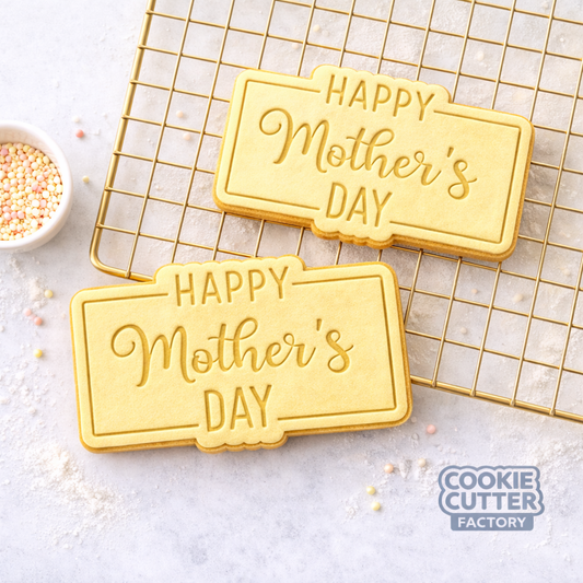 Happy Mother's Day Plaque Mother's Day Cookie Cutter and Embosser Set