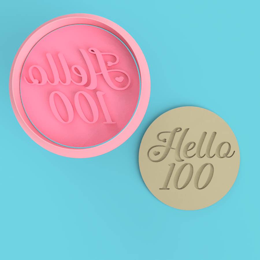 Hello 100 Cutter & Embosser Stamps Set Birthday