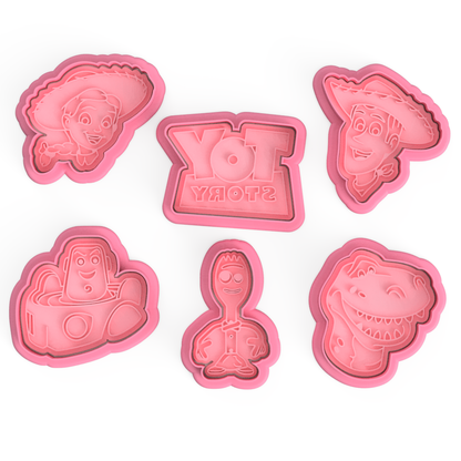 Toy Friends Cookie Cutter & Embosser Stamps Set Kids TV Movie Gaming