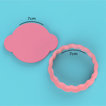 Happy 16th Stamp Cookie Cutter Wavy Circle Birthday