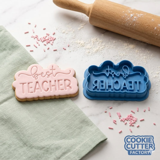 Best Teacher Appreciation Cookie Cutter and Embosser Set