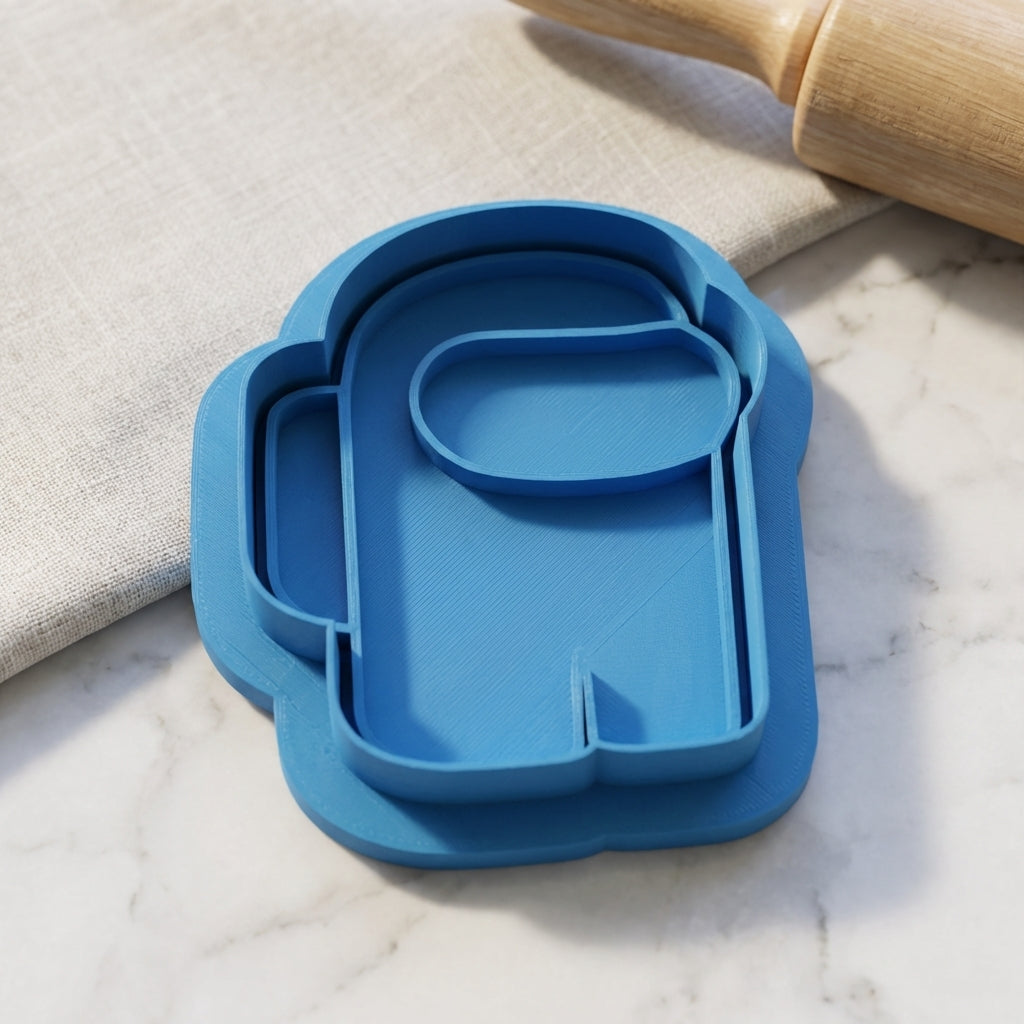 Space Crew Cookie Cutter and Embosser Stamp Set Gaming Kids TV