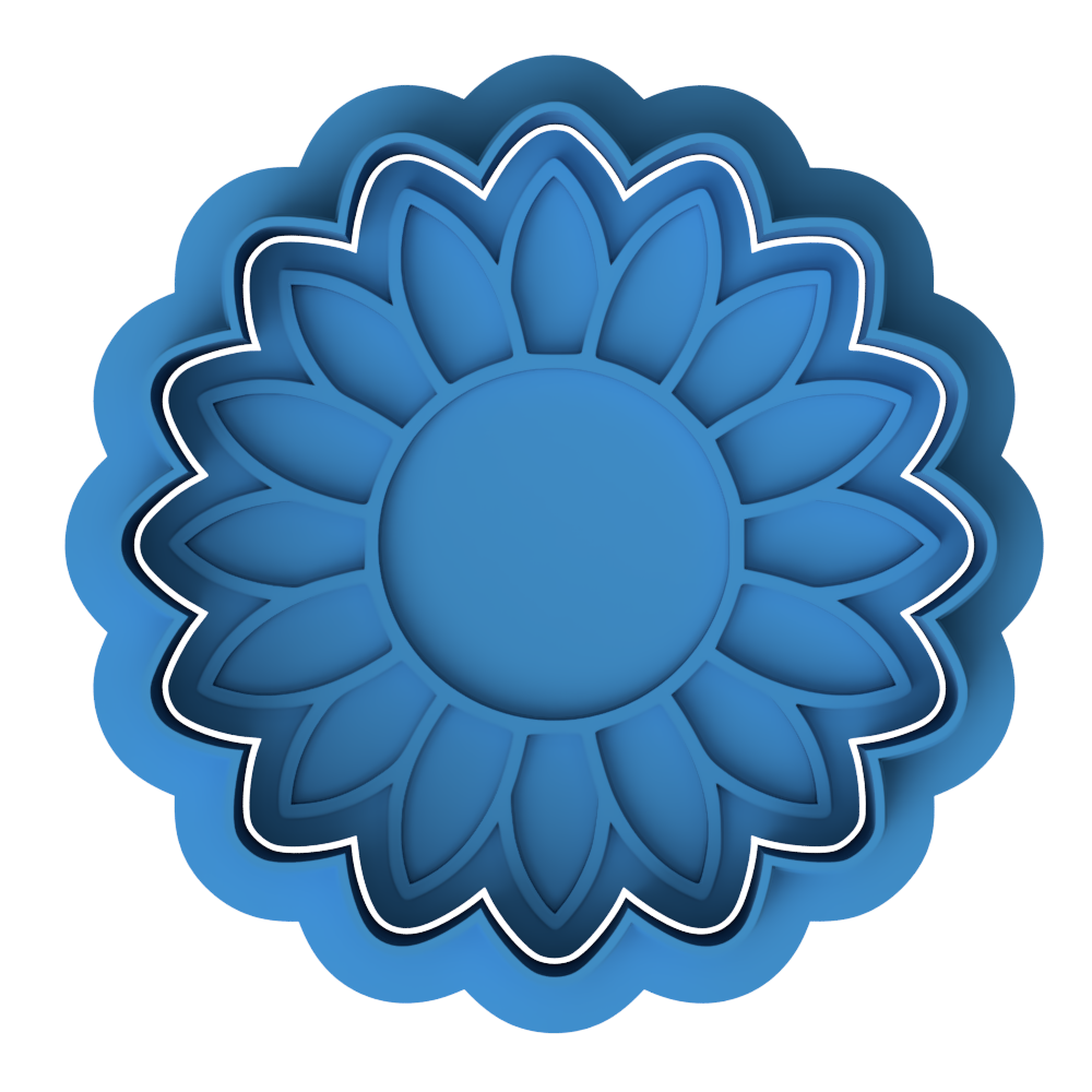 Sunflower Cookie Cutter & Embosser Stamp