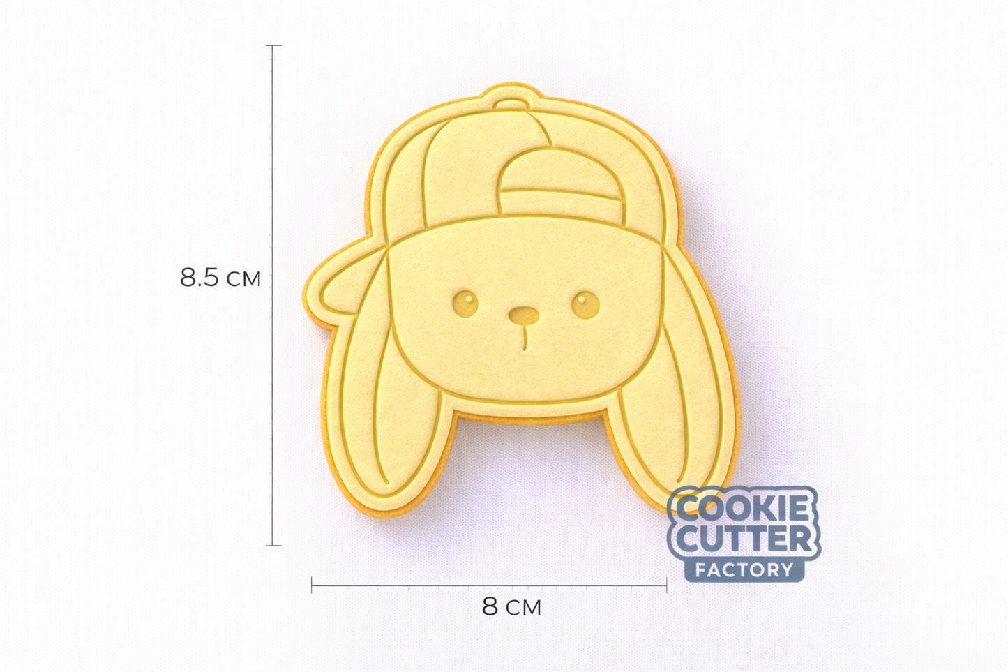 Easter Bunny wearing Baseball Cap Cookie Cutter and Embosser Set – Easter Collection