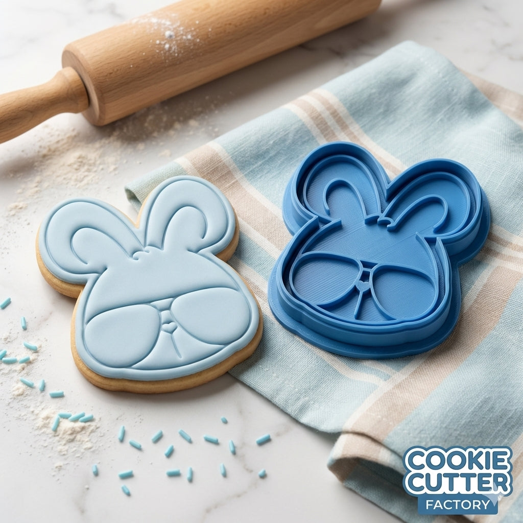 Sunglasses Bunny Easter Cookie Cutter and Embosser Set – Easter Collection