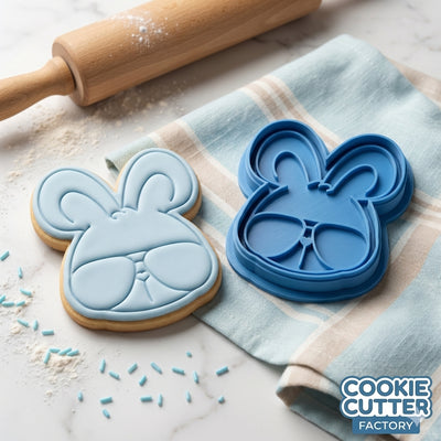 Sunglasses Bunny Easter Cookie Cutter and Embosser Set – Easter Collection
