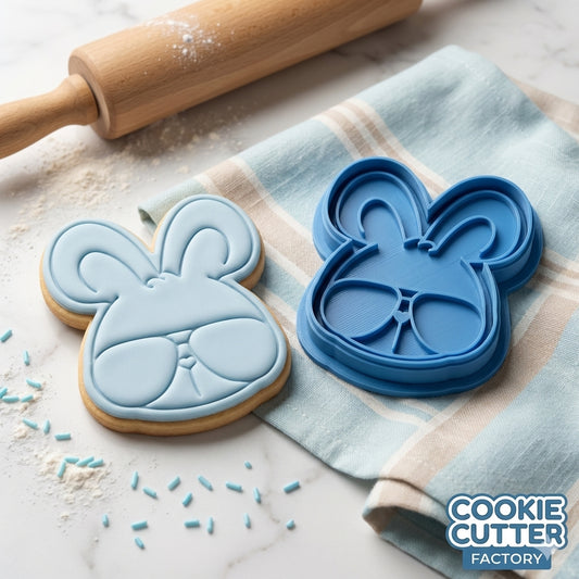 Sunglasses Bunny Easter Cookie Cutter and Embosser Set – Easter Collection