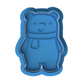 Cute Winter Bear Cookie Cutter and Embosser Stamp Set | Polar Bear, Scarf, Christmas