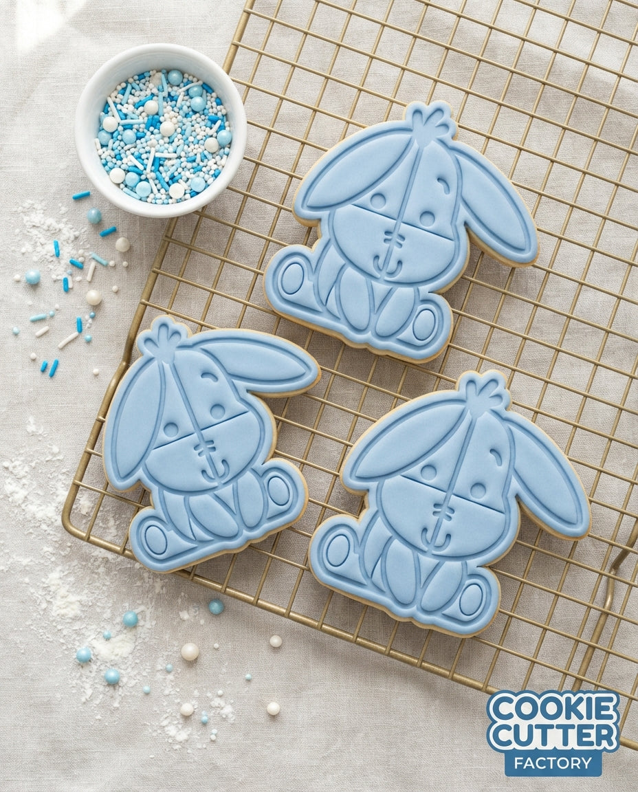 Donkey Style Character Cookie Cutter and Embosser Set – Classic Nursery Baking Tool