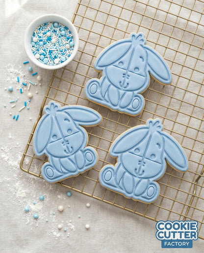 Donkey Style Character Cookie Cutter and Embosser Set – Classic Nursery Baking Tool