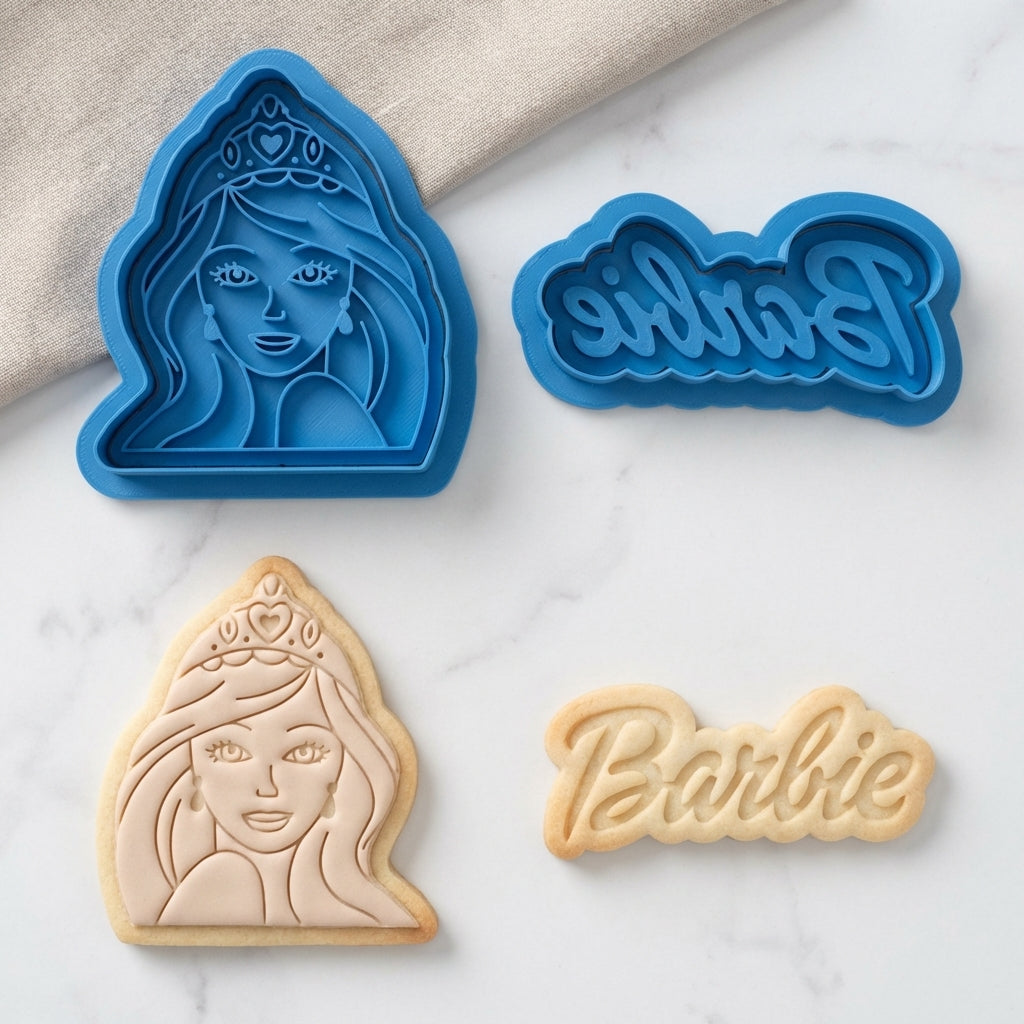 Doll Character Cookie Cutter & Embosser Stamps Set V2 Kids TV