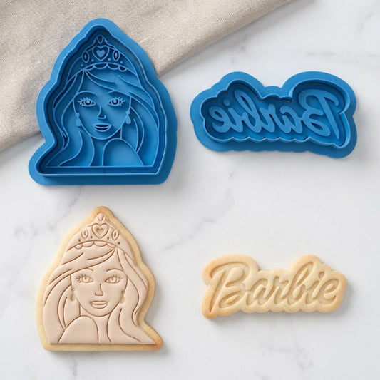 Doll Character Cookie Cutter & Embosser Stamps Set V2 Kids TV