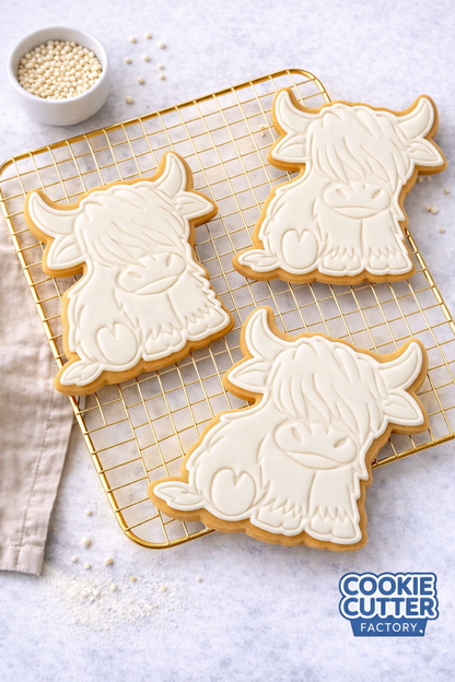 Highland Cow Cookie Cutter & Stamp