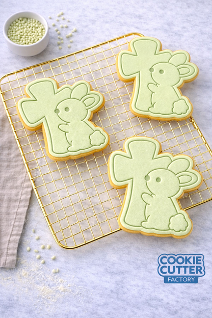 Easter Bunny and Cross Cookie Cutter and Embosser Set – Easter Collection