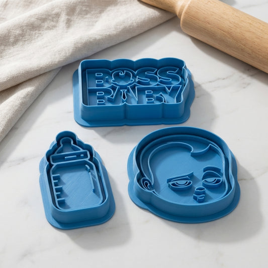 Baby Executive Cookie Cutter and Embosser Stamp Kids TV