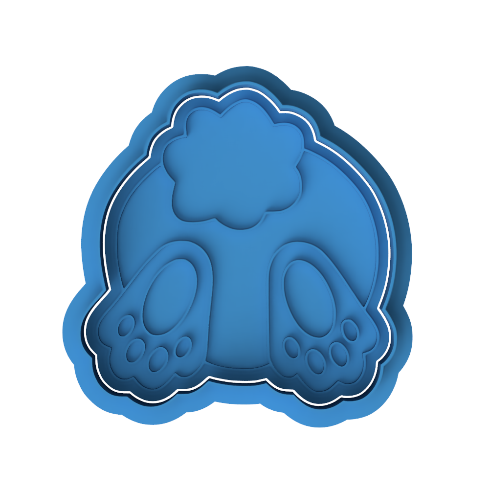 Bunny Butt Cookie Cutter and Embosser | Easter & Spring Animal Baking Tool