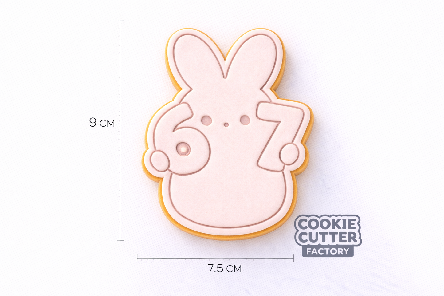 6 7 Bunny Peep TikTok Meme Cookie Cutter and Embosser Set – Funny Easter Collection