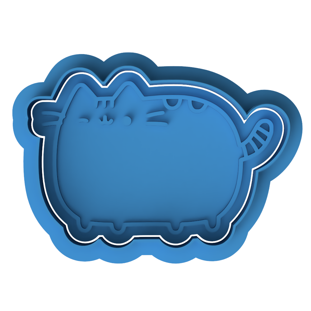 Chubby Cat (Pusheen) Cookie Cutter & Embosser Stamp