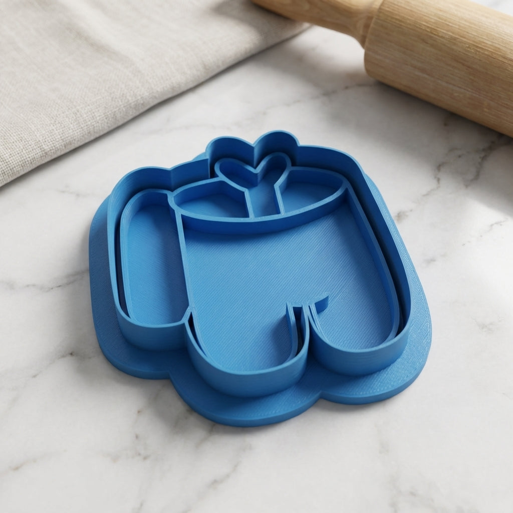 Space Crew Cookie Cutter and Embosser Stamp Set Gaming Kids TV