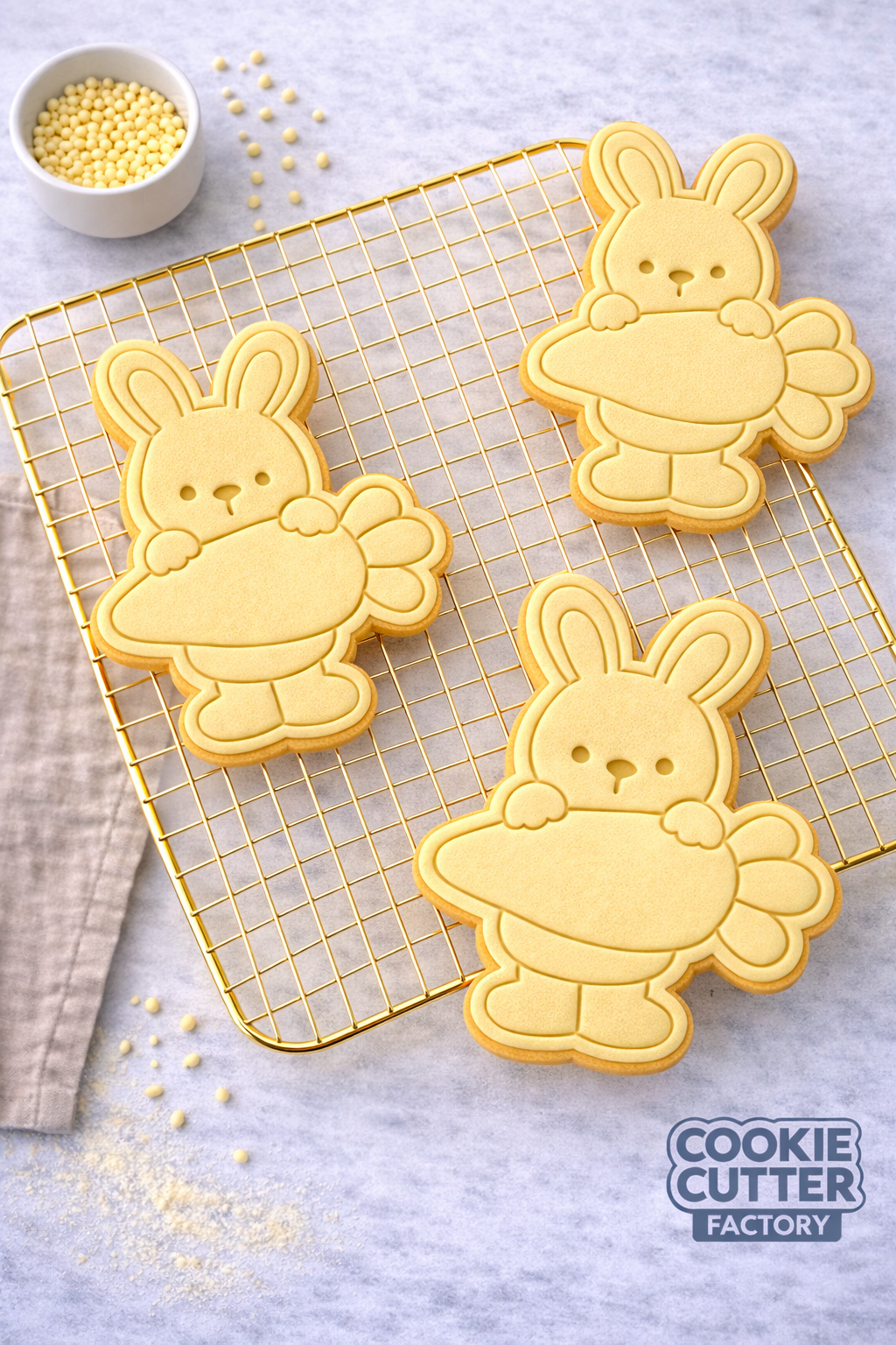 Easter Bunny with Large Carrot Cookie Cutter and Embosser Set – Easter Collection