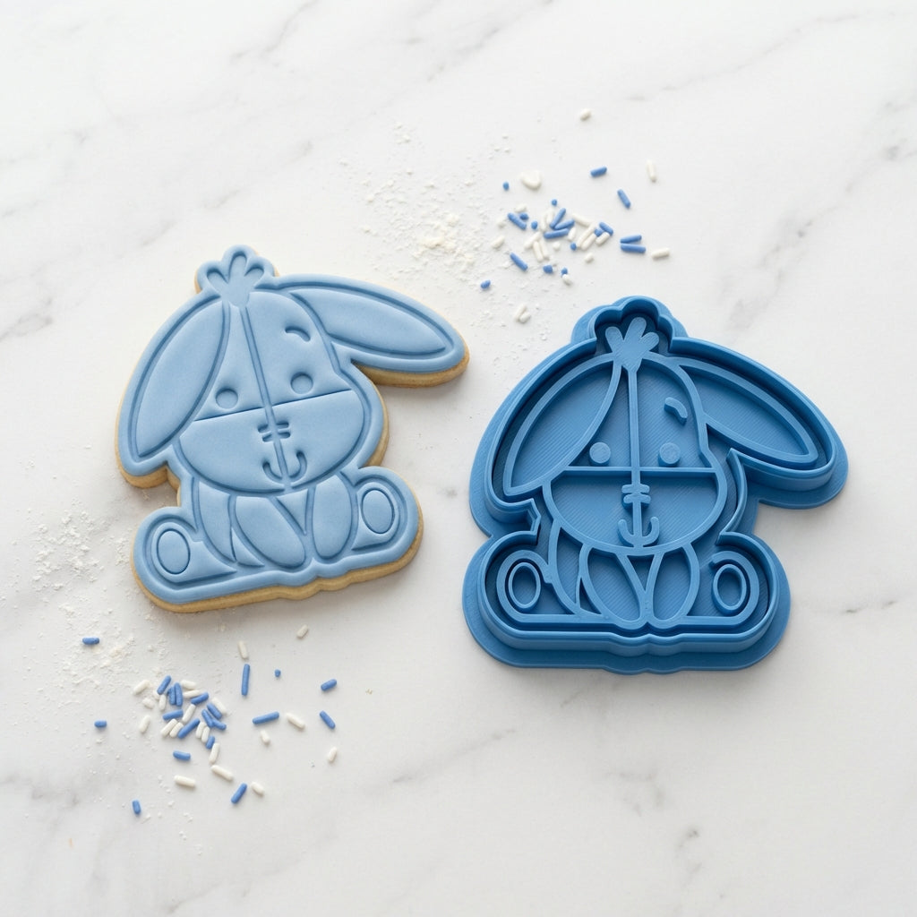 Donkey Style Character Cookie Cutter and Embosser Set – Classic Nursery Baking Tool