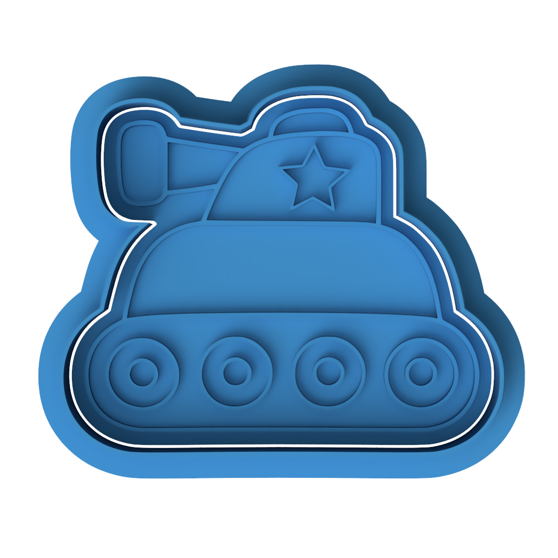 Military Tank Cookie Cutter and Embosser Set – Army Series