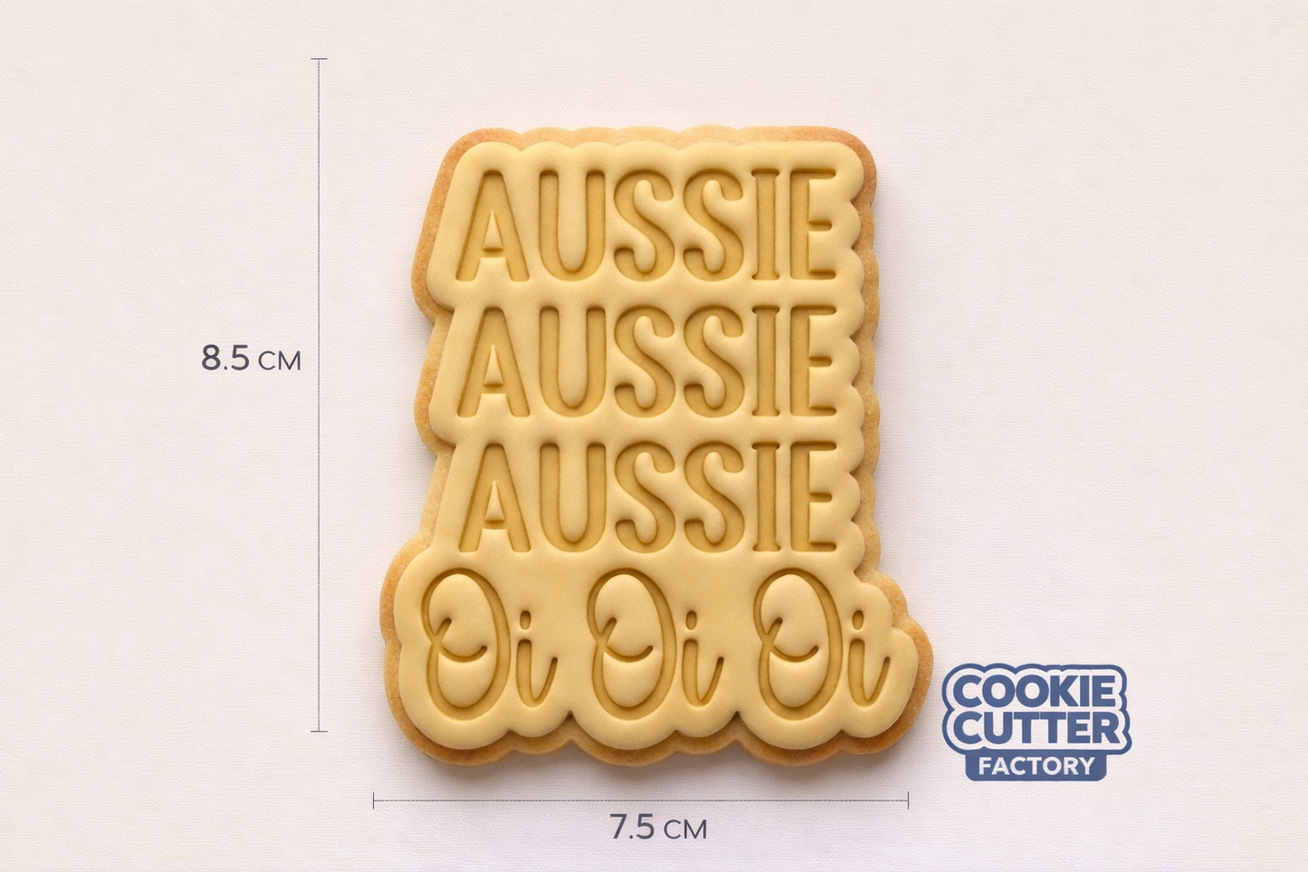 Aussie Aussie Aussie Oi Oi Oi Plaque Cookie Cutter and Embosser Stamp | Australia Day, Sports Chant