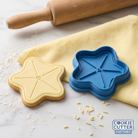 Starfish with Heart Cookie Cutter and Embosser Set – Under the Sea & Nautical Baking Tool
