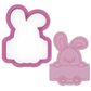 Bunny with Sign Cookie Cutter and Stamp Embosser BWS015