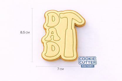 Dad Hammer Tool Father's Day Cookie Cutter and Embosser Set