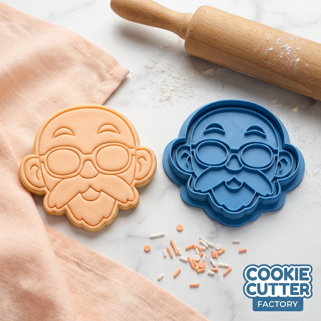 Martial Arts Sensei Face Cookie Cutter and Embosser Set – Wise Mentor Baking Tool