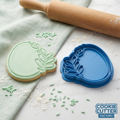 Floral Easter Egg Cookie Cutter and Embosser Set – Holiday Collection