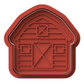 Barn Cookie Cutter & Embosser – Farmhouse Biscuit Stamp