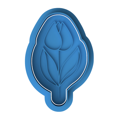 Simple Tulip Flower Cookie Cutter and Embosser Stamp Set | Spring, Floral, Mothers Day