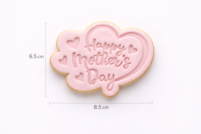 Happy Mother's Day Heart Swirl Mother's Day Cookie Cutter and Embosser Set