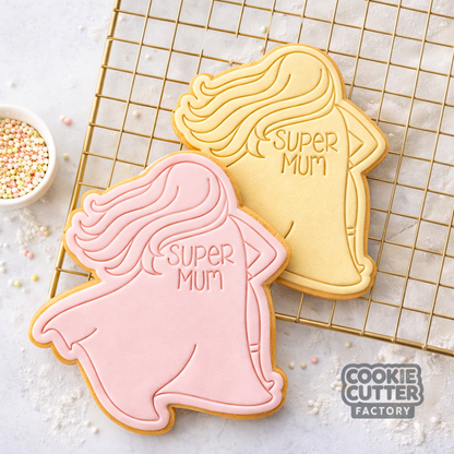 Super Mum Superhero Mother's Day Cookie Cutter and Embosser Set