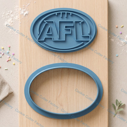 AFL Logo Cookie Cutter and Embosser Stamp Set