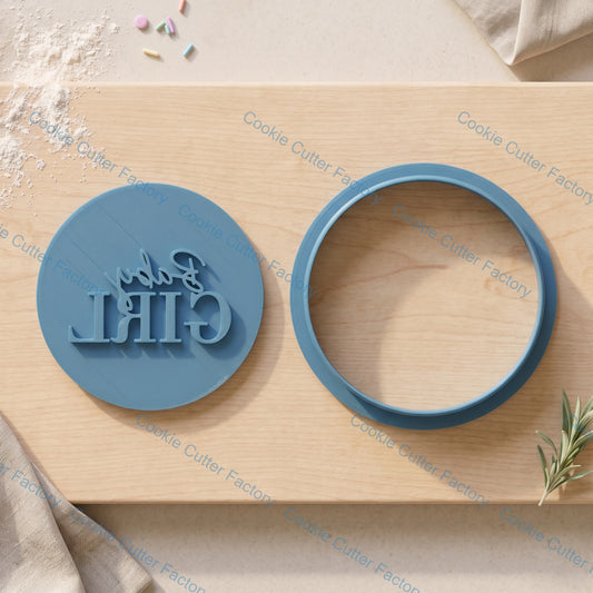 Baby Girl Cookie Cutter and Embosser Stamp Set | Baby Shower, Newborn Celebration