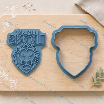 Brisbane Lions Cookie Cutter and Embosser Stamp | Game Day, Footy Fan, Grand Final Party