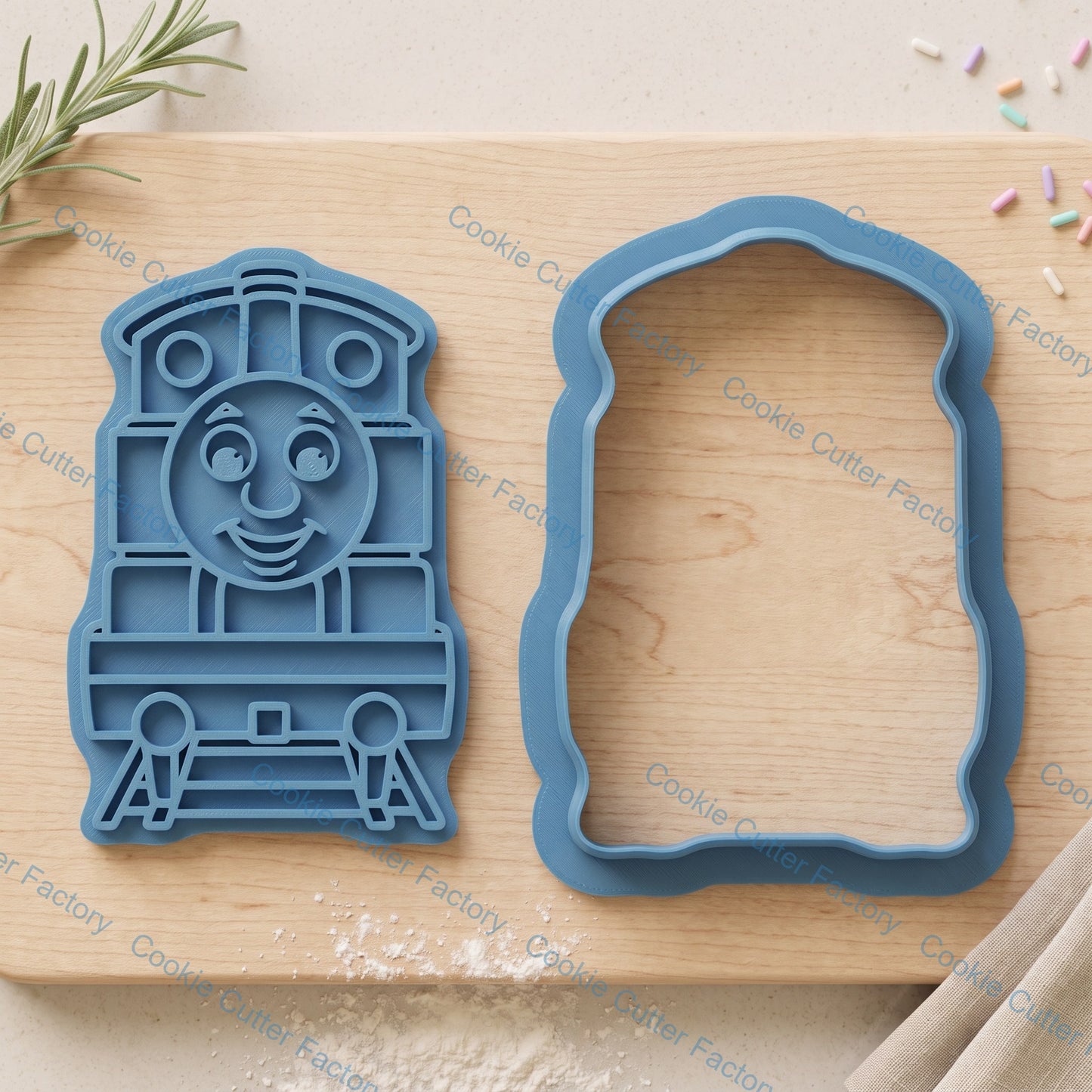 Thomas the Tank Engine Cookie Cutter and Embosser Stamp Set | Birthday Party, Kids Baking